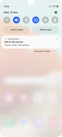 Press Tap for other USB options..