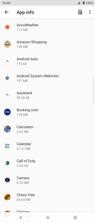 Press the required app. Press the required app.
