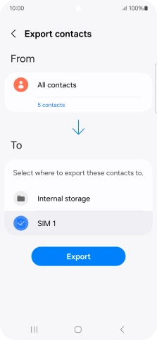 Press Export.