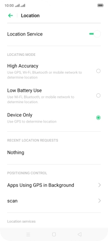 If you select High Accuracy, your phone can find your exact position using the GPS satellites, the mobile network and nearby WiFi networks. Satellite-based GPS requires a clear view of the sky.