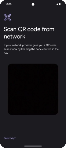 Place the QR code you've received inside the phone camera frame to scan the code.