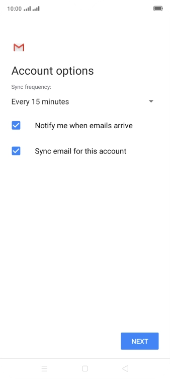 Press the drop down list below 'Sync frequency:'.
