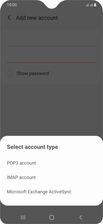 Press IMAP account.