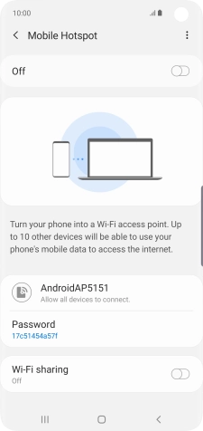 Press the menu icon.
