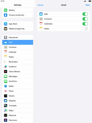 If this screen is displayed, you email account has been recognised and set up automatically. Follow the instructions on the screen to key in more information and finish setting up your tablet.