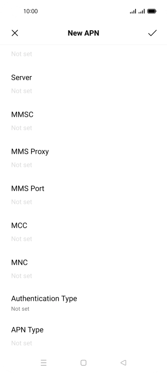Press MMS Proxy.