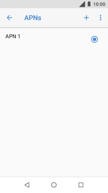 Press the new data connection icon.