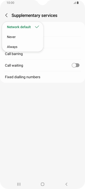 Press Always to turn on caller identification.