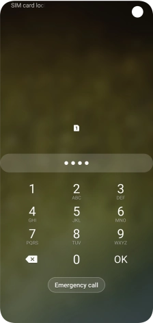 Key in your SIM PIN and press OK. The default SIM PIN is 0000.