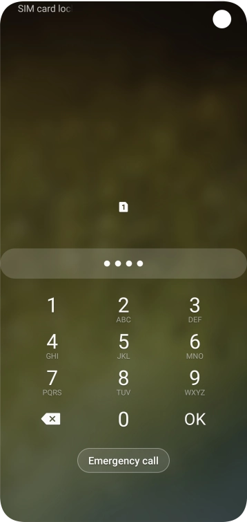 Key in your SIM PIN and press OK. The default SIM PIN is 0000.