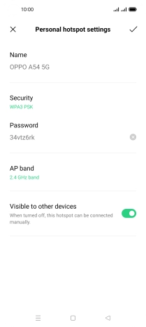 Press the field below 'Password' and key in the required password.