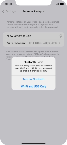 If WiFi is turned on, press Wi-Fi and USB Only.