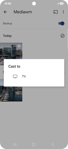 Press the required device.