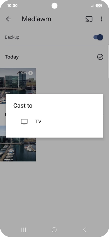 Press the required device.