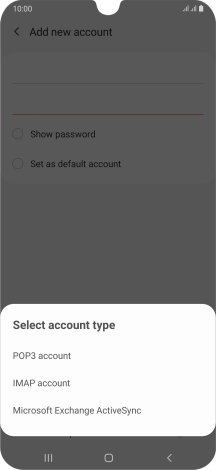 Press IMAP account.