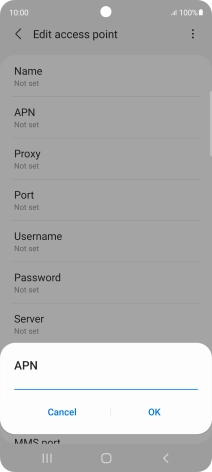 Key in mobile.o2.co.uk and press OK.