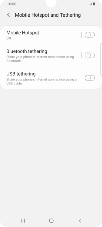 Press Mobile Hotspot.