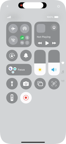 Press the screen recording icon to stop the recording.