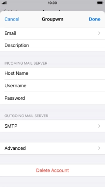 Press SMTP.