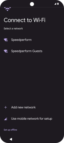 Press the required WiFi network.