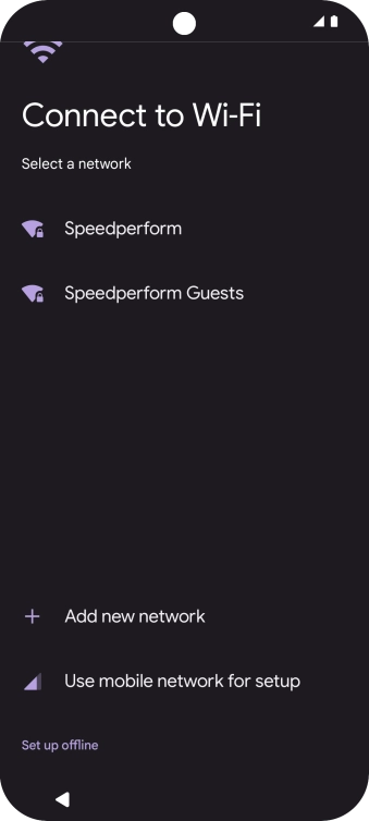 Press the required WiFi network.
