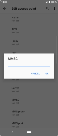 Key in http://mmsc.mms.o2.co.uk:8002 and press OK.