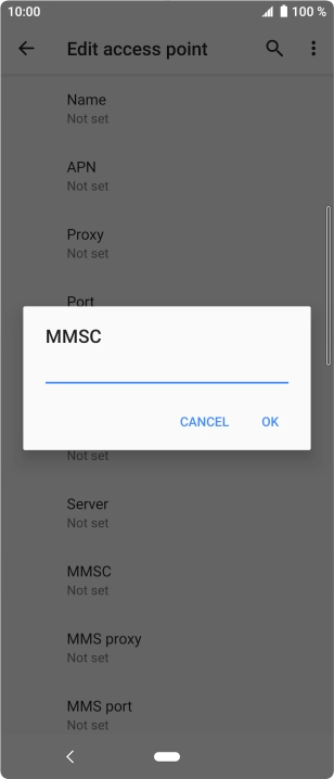 Key in http://mmsc.mms.o2.co.uk:8002 and press OK.