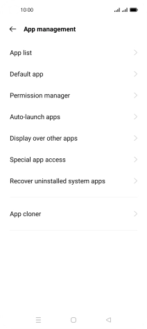 Press App list.