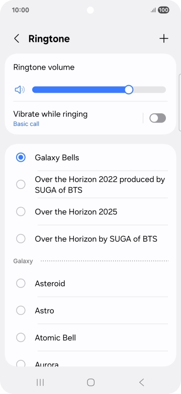 Press the required ringtones to hear them.