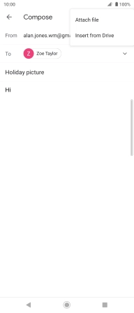 Press Attach file and go to the required folder.