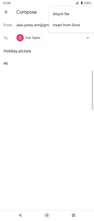 Press Attach file and go to the required folder.