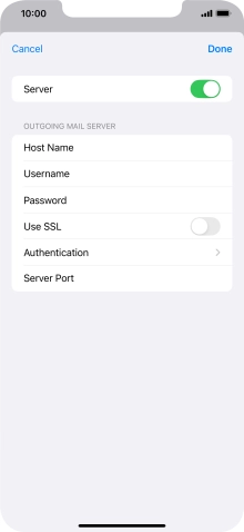 Press the indicator next to 'Use SSL' to turn on the function.