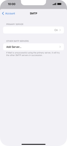 Press the field below 'PRIMARY SERVER'.