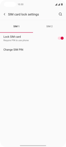 Press the required SIM.