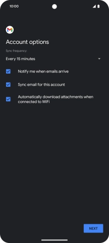 Press the drop down list below 'Sync frequency:'.