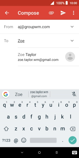 Press the required contact. Press the required contact.
