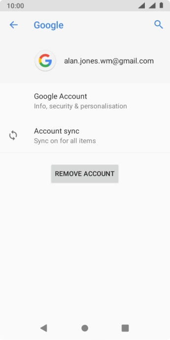 Press Account sync.