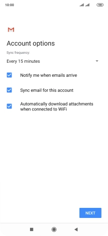 Press the drop down list below 'Sync frequency'.