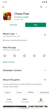 Press Uninstall.