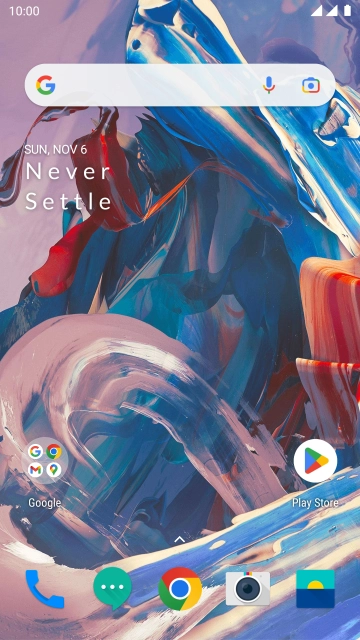 Slide two fingers downwards starting from the top of the screen.