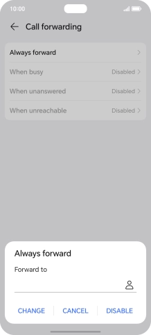 Press DISABLE.