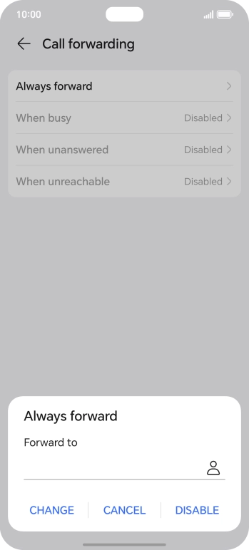 Press DISABLE.