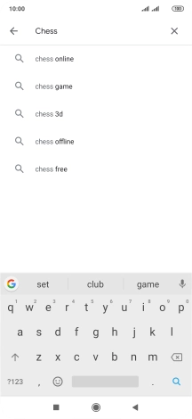 Key in the name or subject of the required app and press the search icon.