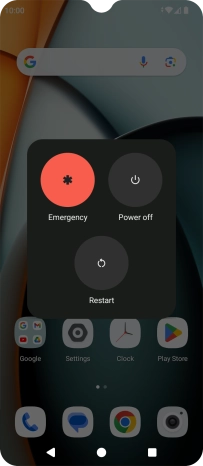 Press Power off.