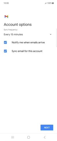 Press the drop down list below 'Sync frequency:'.