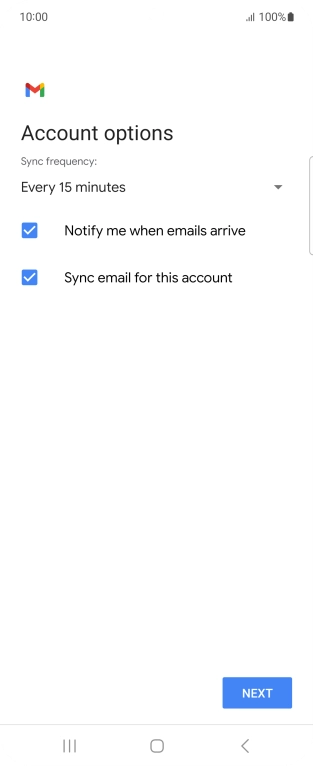 Press the drop down list below 'Sync frequency:'.