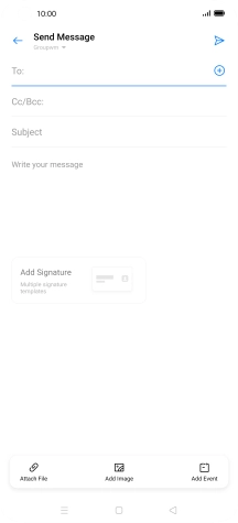 Press the field next to 'To:' and key in the first letters of the recipient's name.