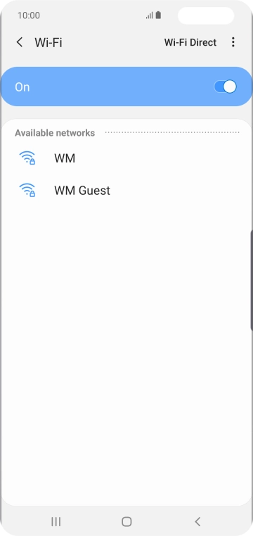 Press the menu icon.