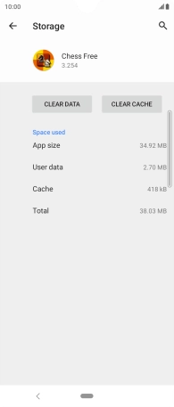 Press CLEAR CACHE.