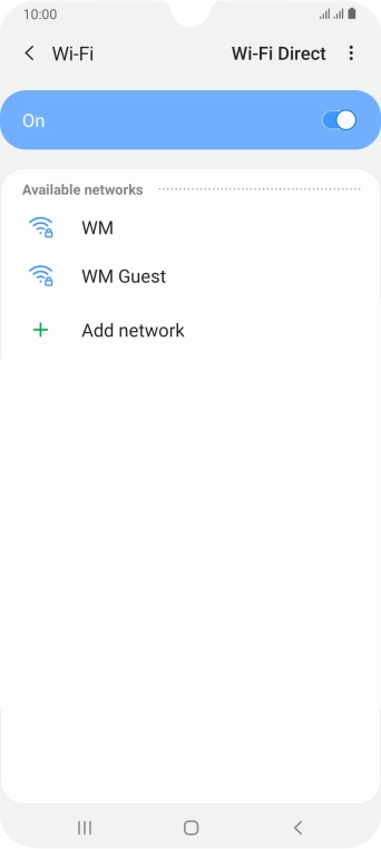 Press the menu icon.